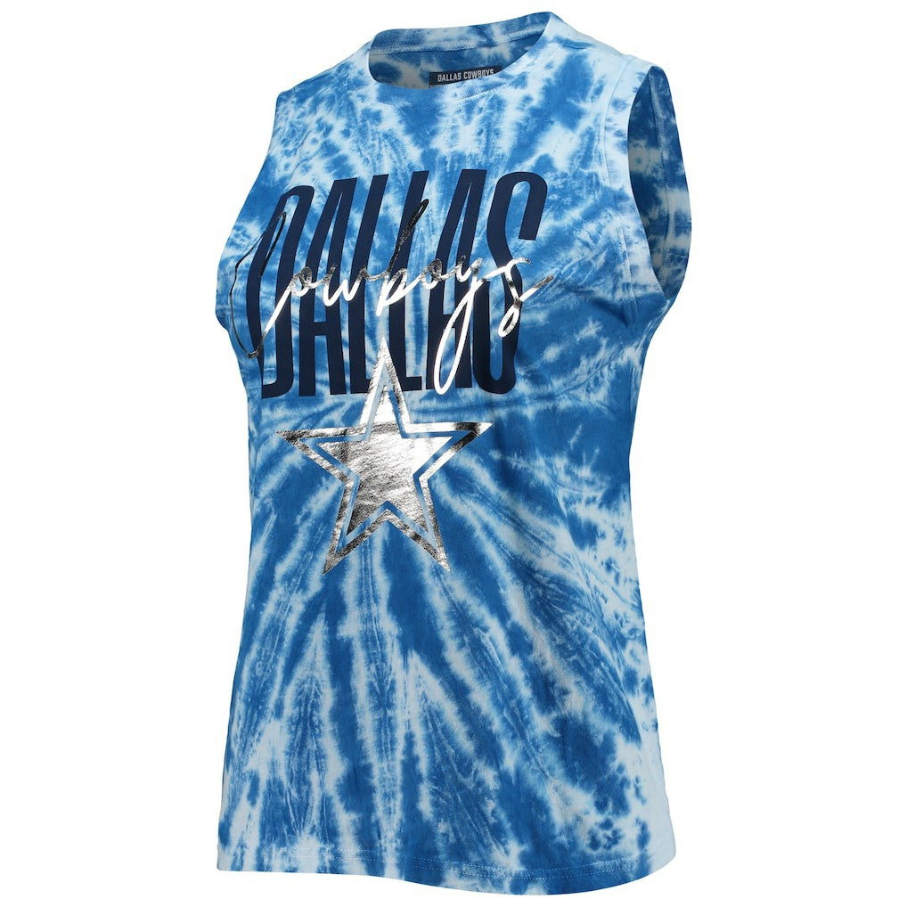 Dallas Cowboys  Lauren James Women's Tie-Dye Jersey Boxy Tank Top