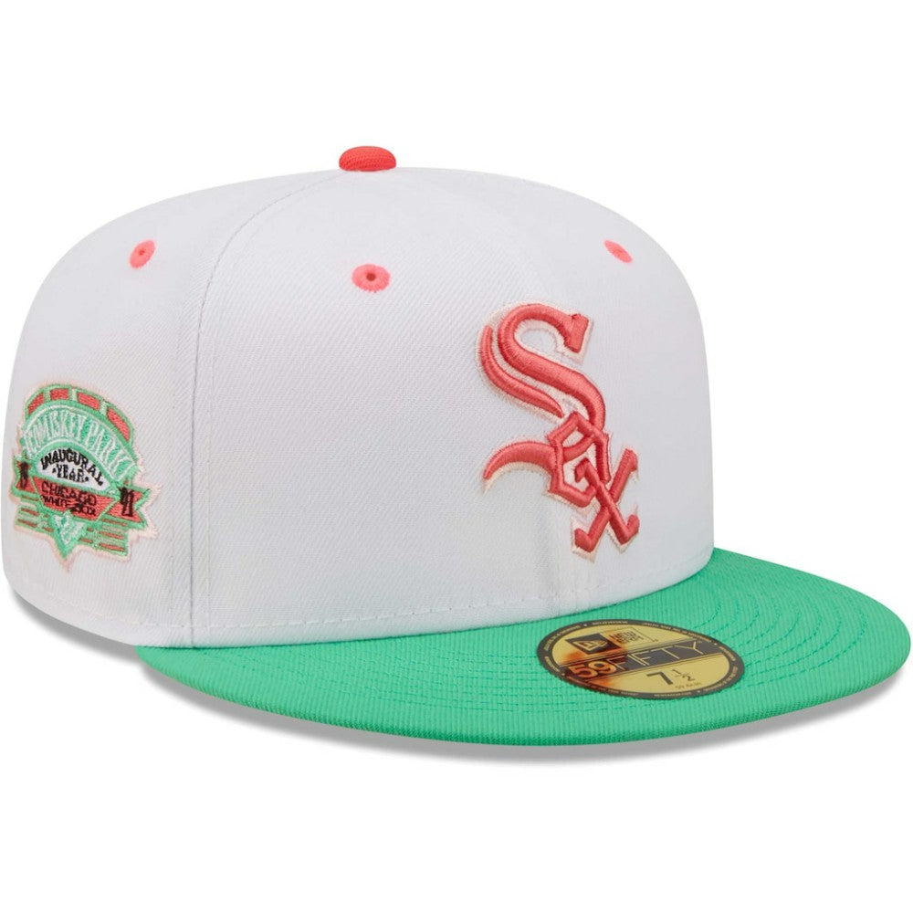 Chicago White Sox New Era Inaugural Season at Comiskey Park Watermelon Lolli 59FIFTY Fitted Hat | MLB On Sale