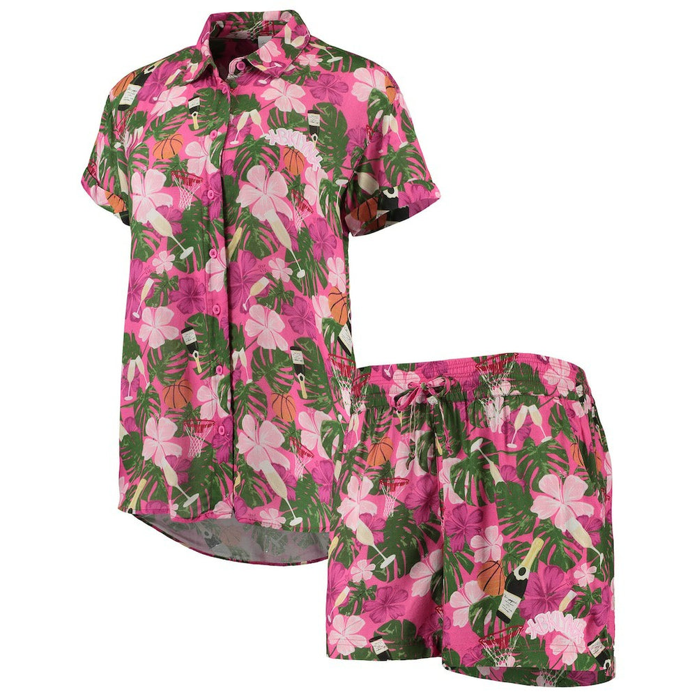 Brooklyn Nets Lusso Women's Finley-Frankie Party Top & Shorts Set On Sale