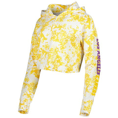 Los Angeles Lakers Lusso Women's Maia Tri-Blend Cropped Quarter-Zip Top On Sale