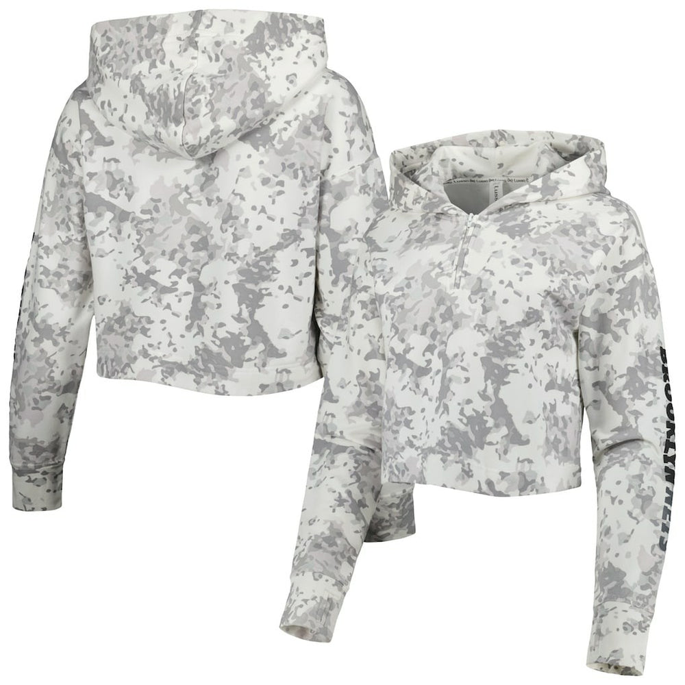 Brooklyn Nets Lusso Women's Maia Tri-Blend Cropped Quarter-Zip Top Outlet