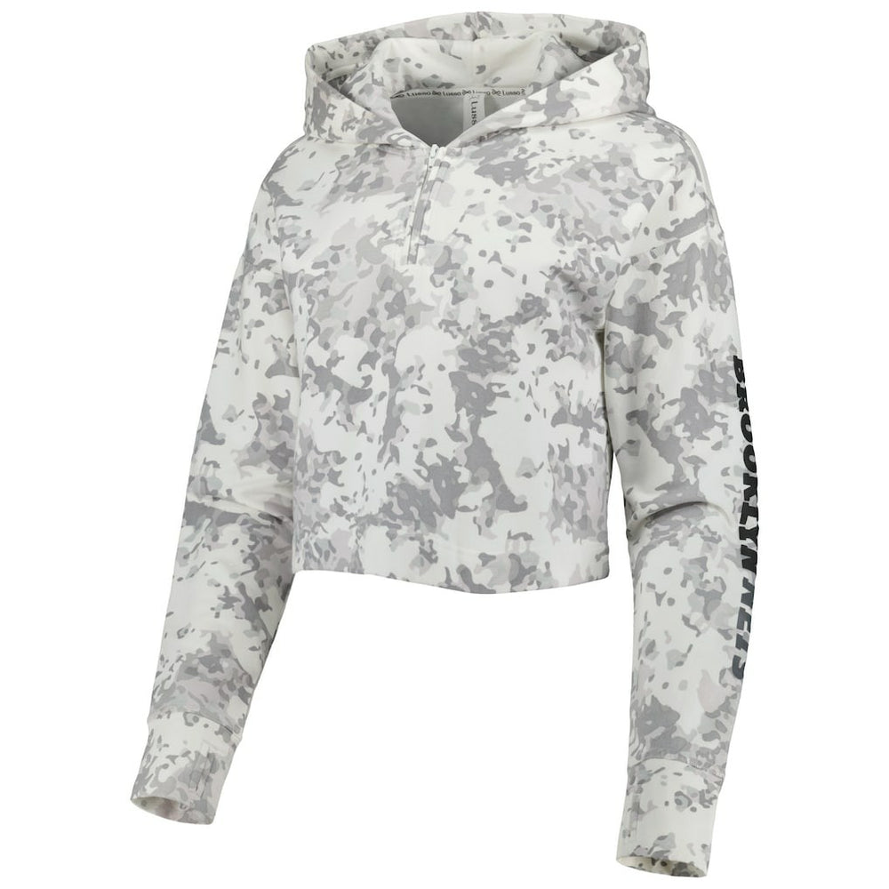 Brooklyn Nets Lusso Women's Maia Tri-Blend Cropped Quarter-Zip Top Outlet