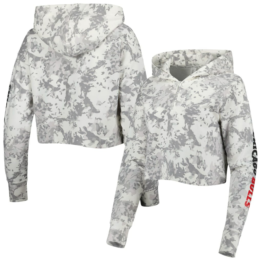 Chicago Bulls Lusso Women's Maia Tri-Blend Cropped Quarter-Zip Top sale Discount