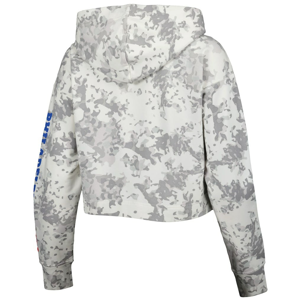 Philadelphia 76ers Lusso Women's Maia Tri-Blend Cropped Quarter-Zip Top Online