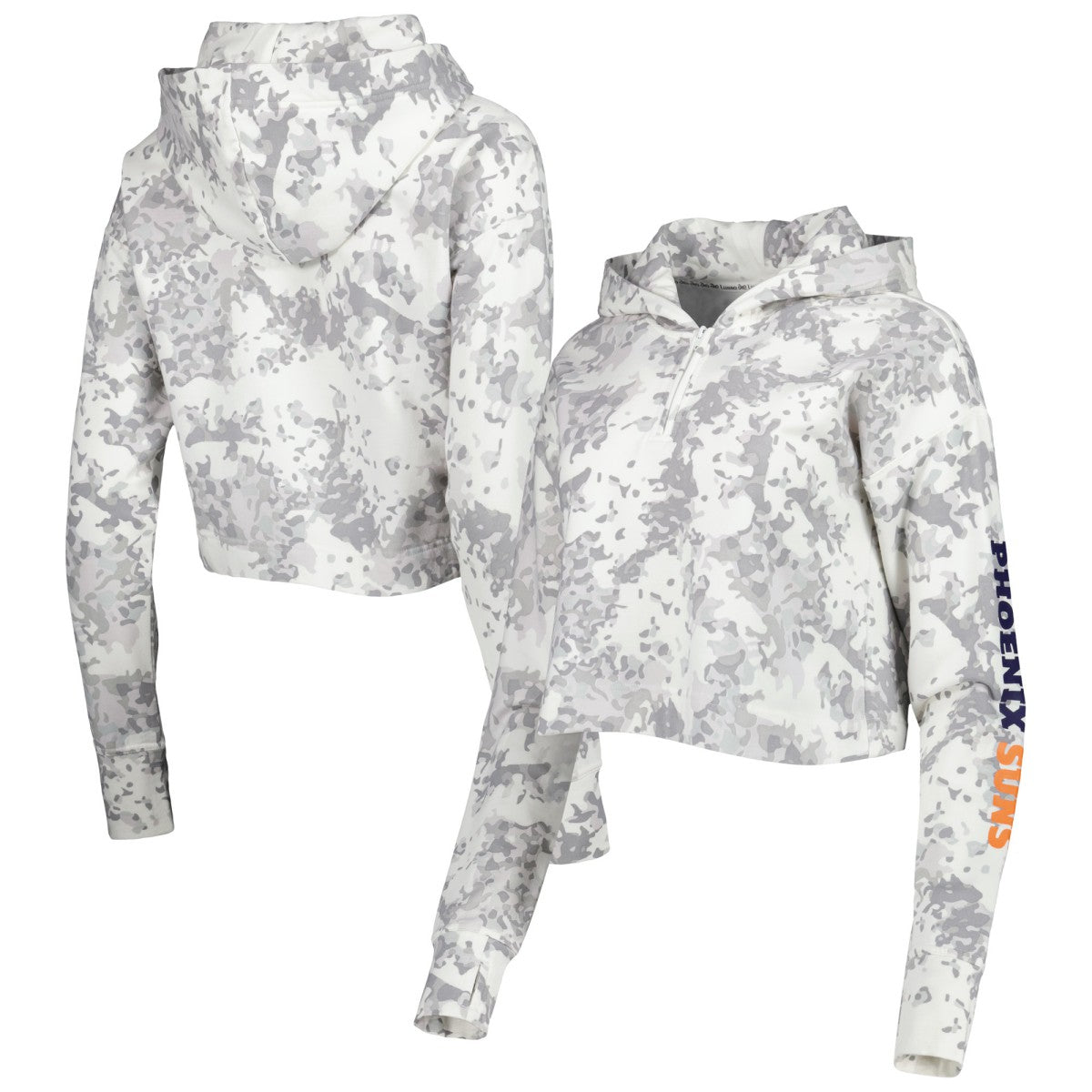 Phoenix Suns Lusso Women's Maia Tri-Blend Cropped Quarter-Zip Top On Sale