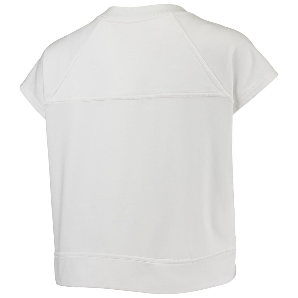 Brooklyn Nets Lusso Women's Margot Cropped Tri-Blend Cap Sleeve Sweatshirt Discount