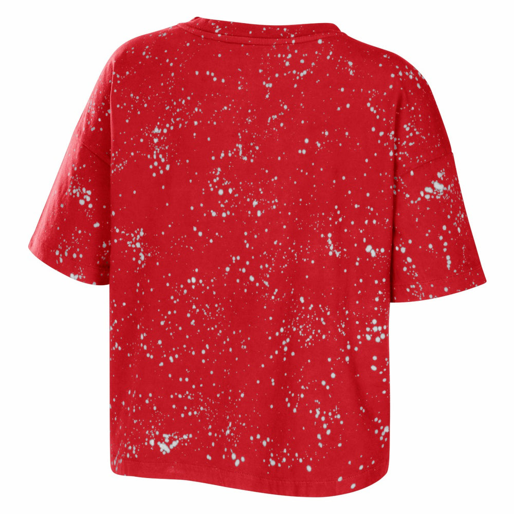 Toronto Raptors WEAR by Erin Andrews Women's Bleach Splatter Notch Neck T-Shirt Online