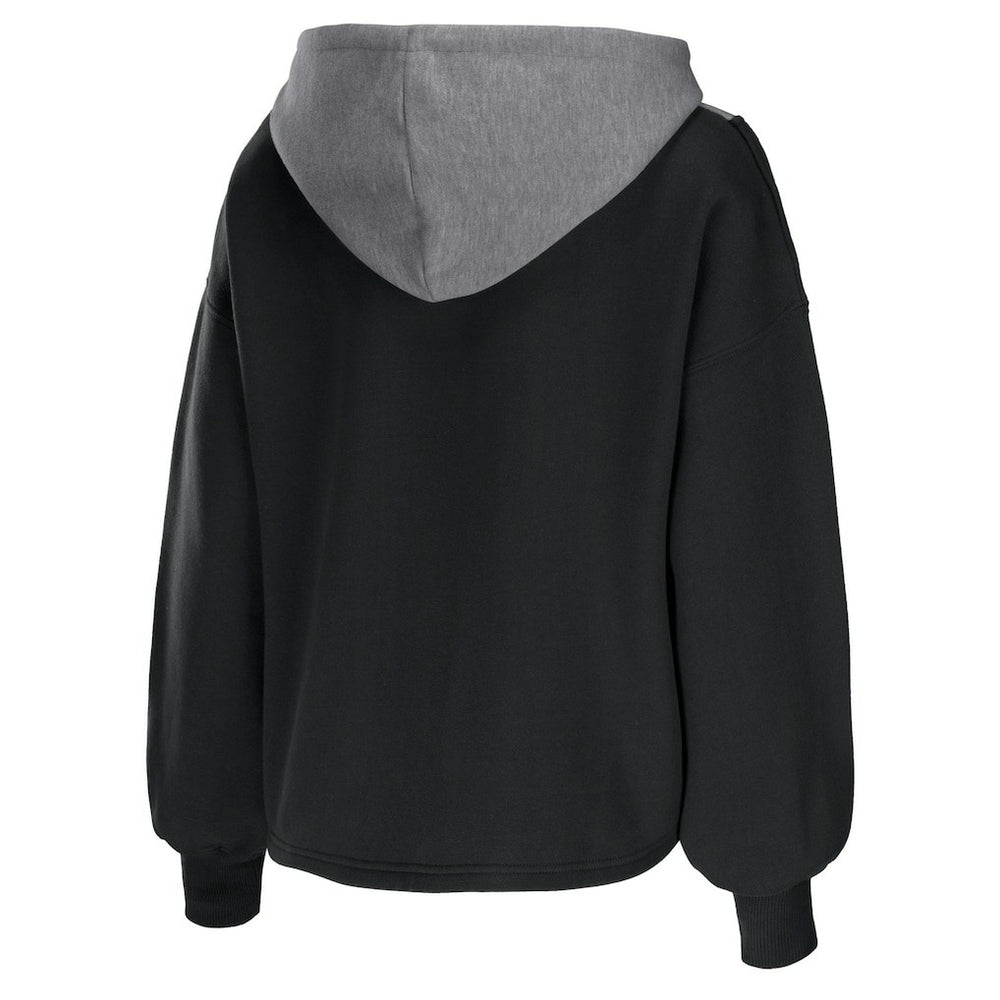 Brooklyn Nets WEAR by Erin Andrews Women's Pieced Quarter-Zip Hoodie Jacket Discount