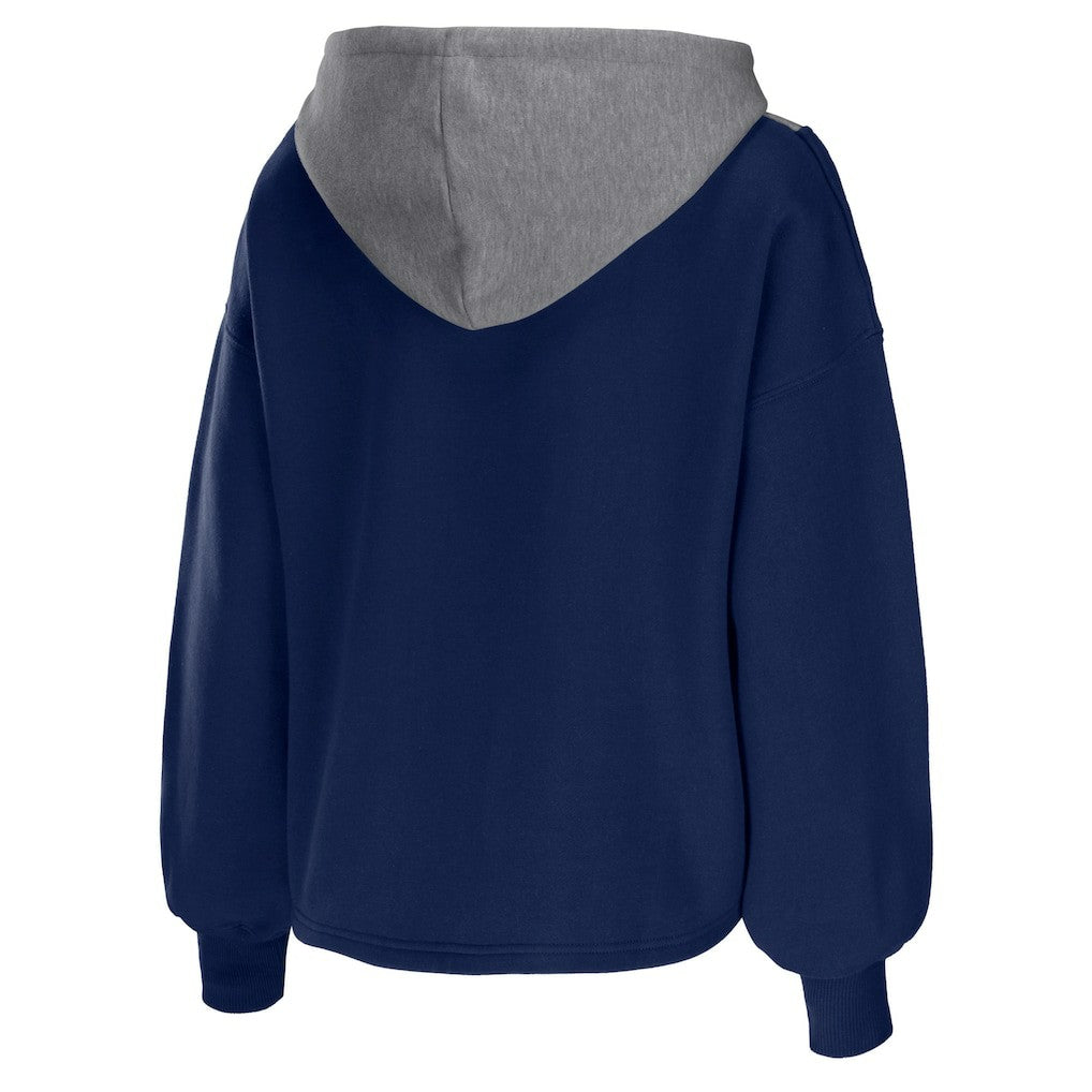 Dallas Mavericks WEAR by Erin Andrews Women's Pieced Quarter-Zip Hoodie Jacket sale For Sale