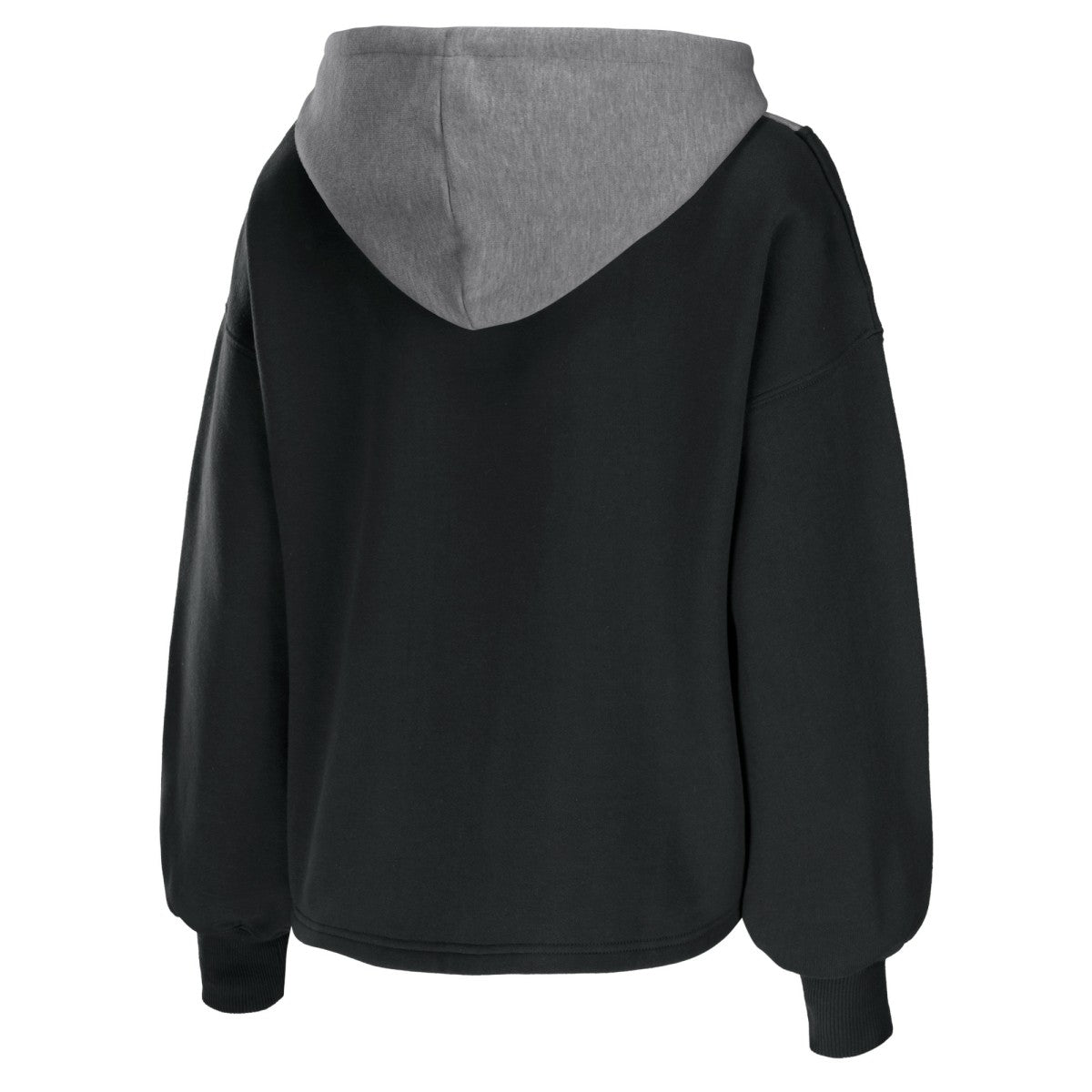 Miami Heat WEAR by Erin Andrews Women's Pieced Quarter-Zip Hoodie Jacket On Sale