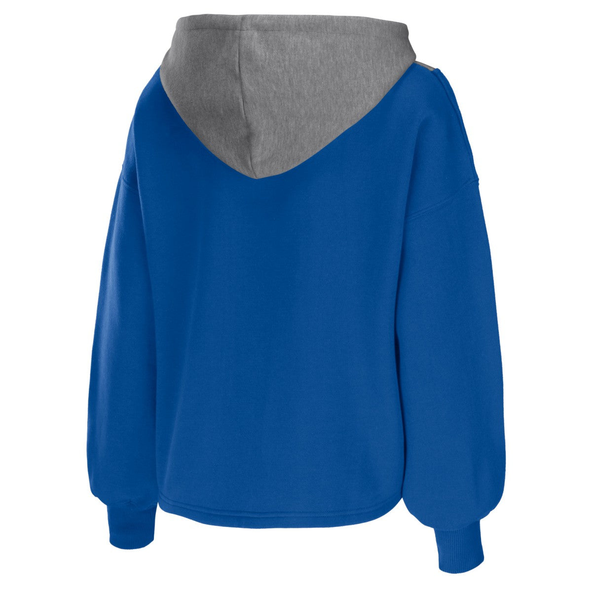 New York Knicks WEAR by Erin Andrews Women's Pieced Quarter-Zip Hoodie Jacket For Sale