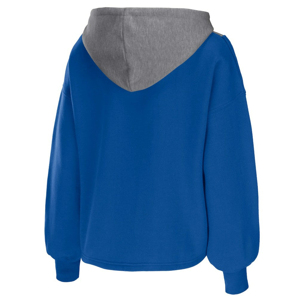 Philadelphia 76ers WEAR by Erin Andrews Women's Pieced Quarter-Zip Hoodie Jacket For Sale