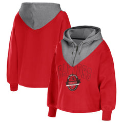Toronto Raptors WEAR by Erin Andrews Women's Pieced Quarter-Zip Hoodie Jacket Online