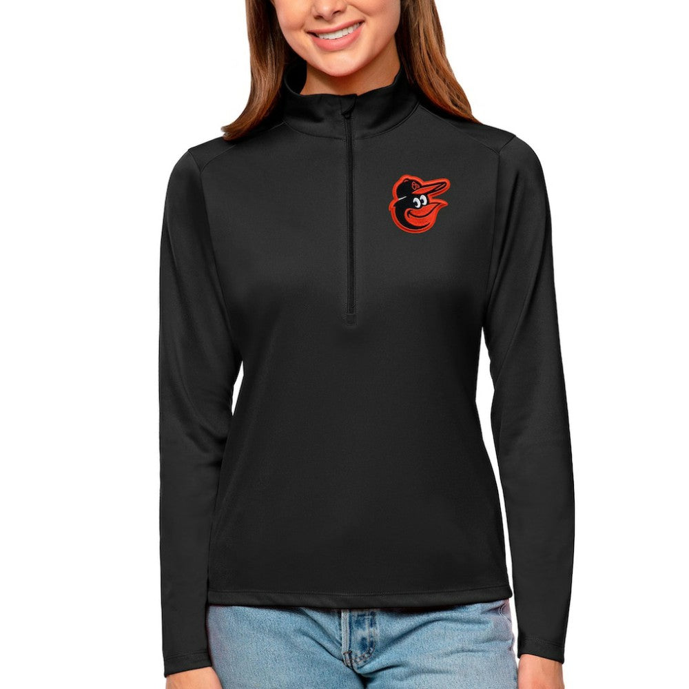 Baltimore Orioles Antigua Women's Tribute Quarter-Zip Pullover Top | MLB Sale