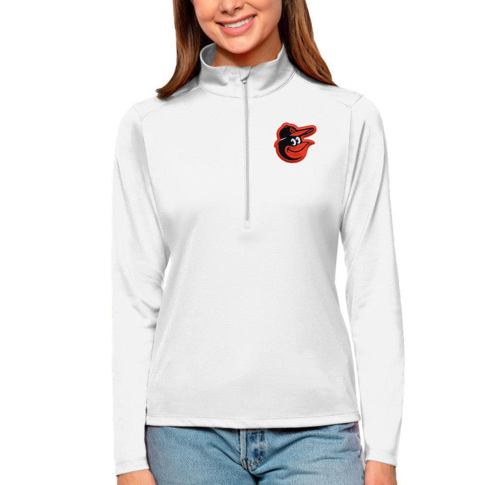 Baltimore Orioles Antigua Women's Tribute Quarter-Zip Pullover Top | MLB On Sale