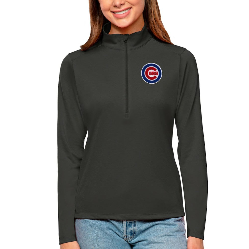 Chicago Cubs Antigua Women's Tribute Quarter-Zip Pullover Top | MLB US