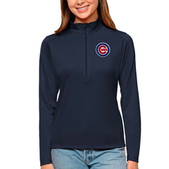 Chicago Cubs Antigua Women's Tribute Quarter-Zip Pullover Top | MLB Outlet