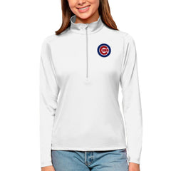 Chicago Cubs Antigua Women's Tribute Quarter-Zip Pullover Top | MLB Shop