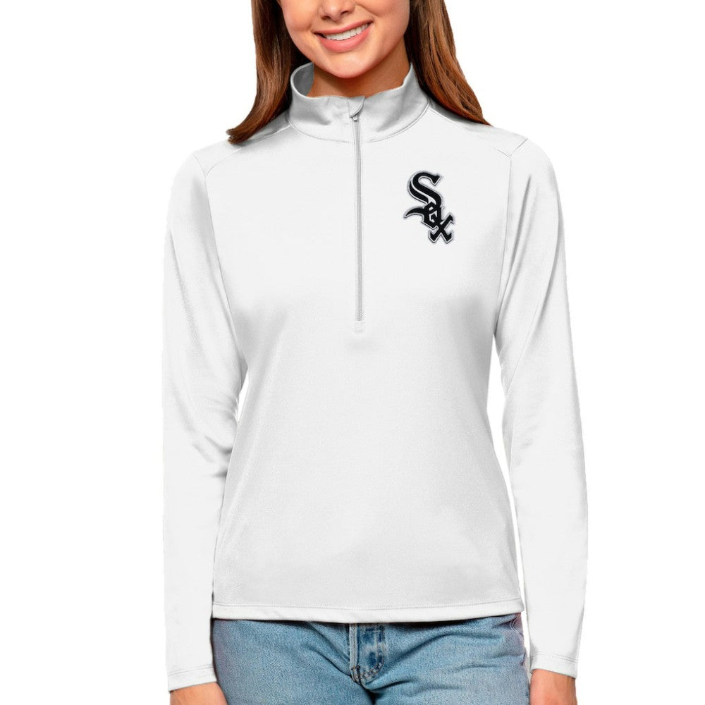 Chicago White Sox Antigua Women's Tribute Quarter-Zip Pullover Top | MLB Discount