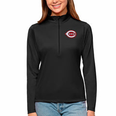 Cincinnati Reds Antigua Women's Tribute Quarter-Zip Pullover Top | MLB Outlet