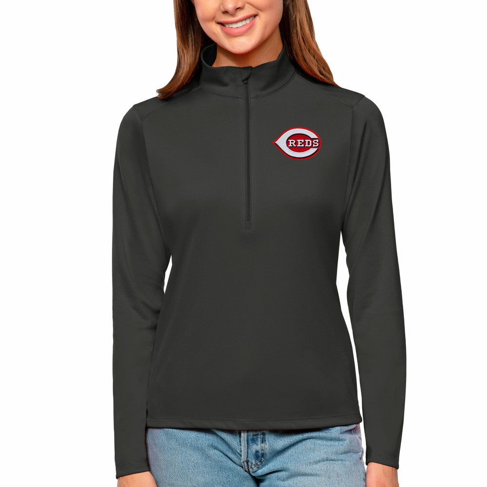 Cincinnati Reds Antigua Women's Tribute Quarter-Zip Pullover Top | MLB Shop