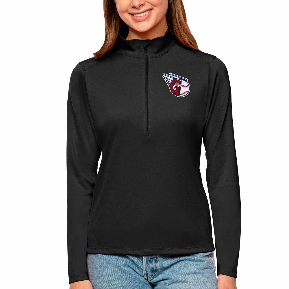 Cleveland Guardians Antigua Women's Tribute Quarter-Zip Pullover Top | MLB Shop