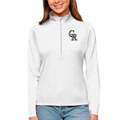 Colorado Rockies Antigua Women's Tribute Quarter-Zip Pullover Top | MLB Online