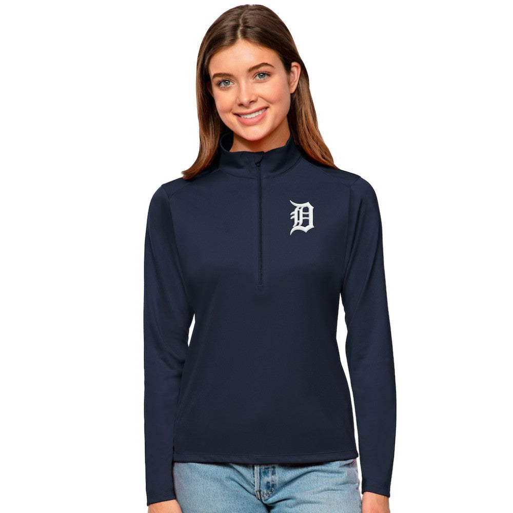Detroit Tigers Antigua Women's Tribute Quarter-Zip Pullover Top | MLB For sale