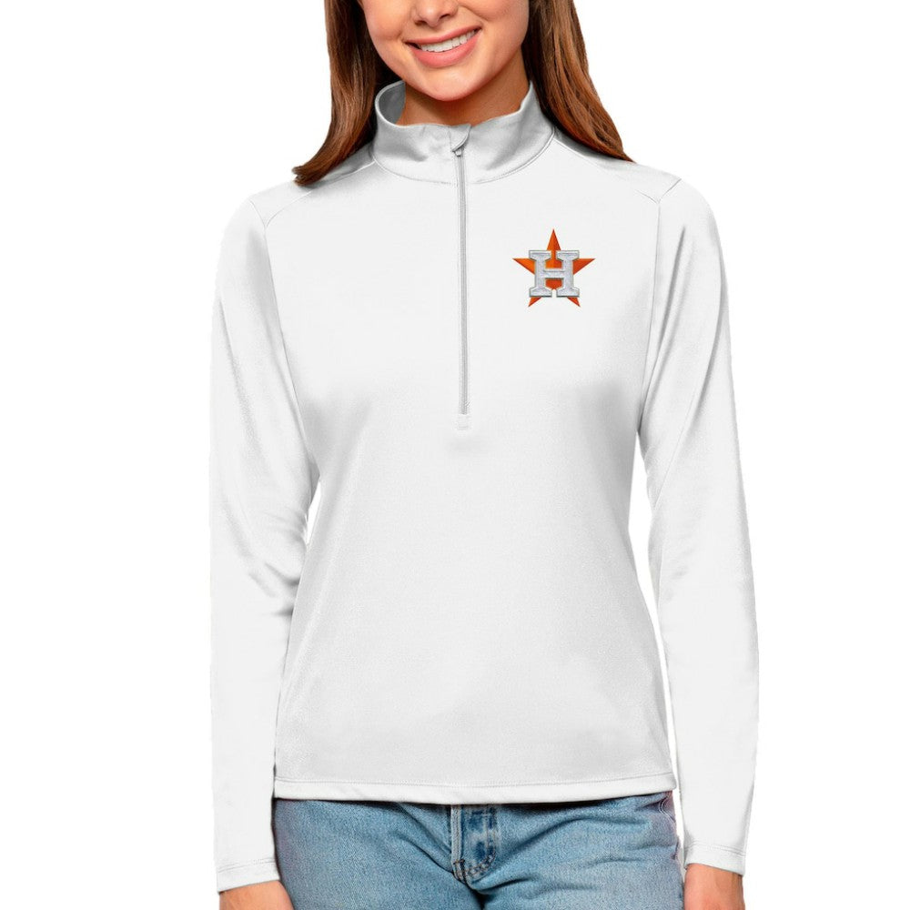 Houston Astros Antigua Women's Tribute Quarter-Zip Pullover Top | MLB Online