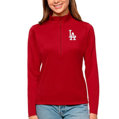 Los Angeles Dodgers Antigua Women's Tribute Quarter-Zip Pullover Top | MLB Online