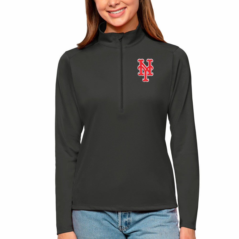 New York Mets Antigua Women's Tribute Quarter-Zip Pullover Top | MLB Discount