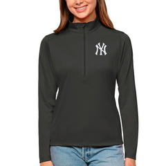 New York Yankees Antigua Women's Tribute Quarter-Zip Pullover Top | MLB Shop