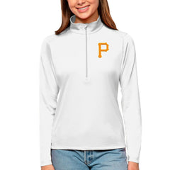 Pittsburgh Pirates Antigua Women's Tribute Quarter-Zip Pullover Top | MLB Outlet