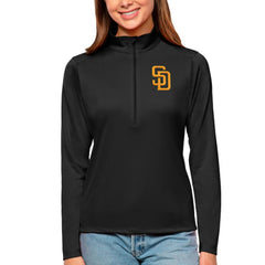 San Diego Padres Antigua Women's Tribute Quarter-Zip Pullover Top | MLB Online