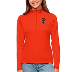 San Francisco Giants Antigua Women's Tribute Quarter-Zip Pullover Top | MLB Online