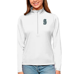 Seattle Mariners Antigua Women's Tribute Quarter-Zip Pullover Top | MLB For sale