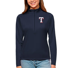 Texas Rangers Antigua Women's Tribute Quarter-Zip Pullover Top | MLB US