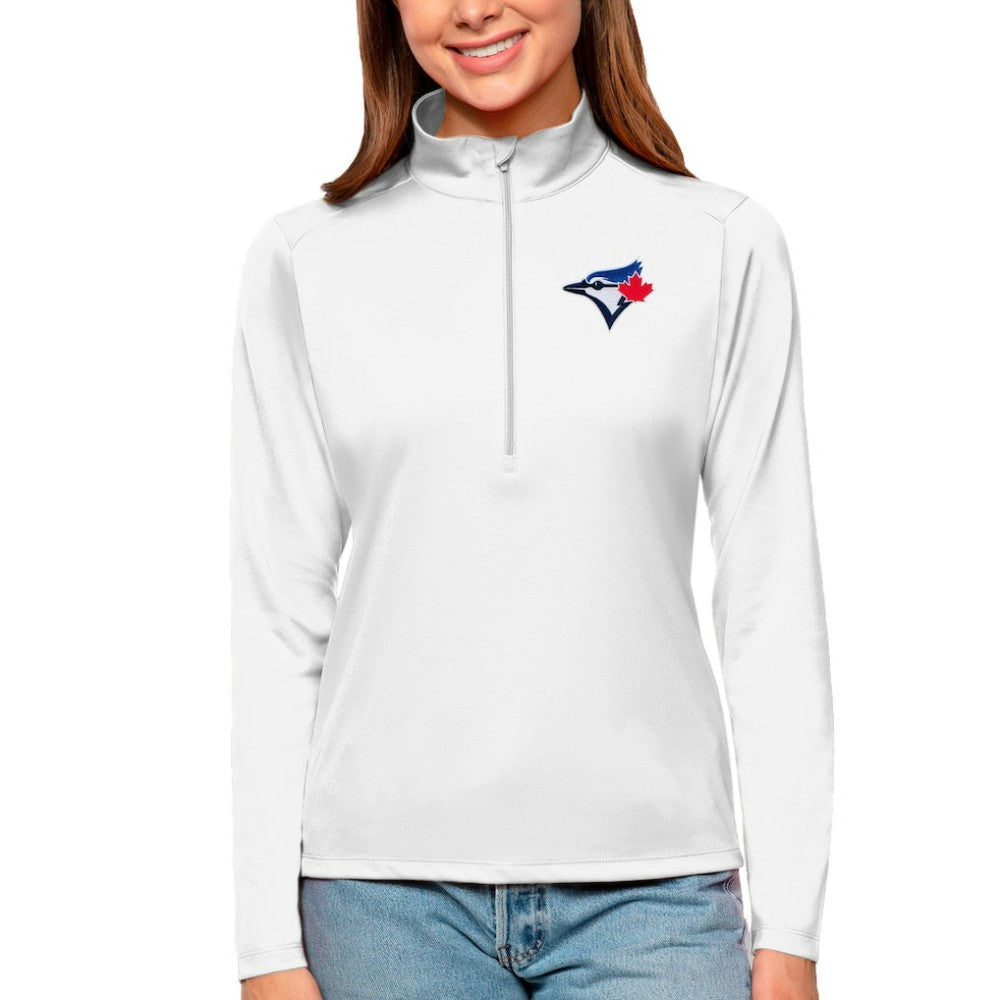 Toronto Blue Jays Antigua Women's Tribute Quarter-Zip Pullover Top | MLB For sale