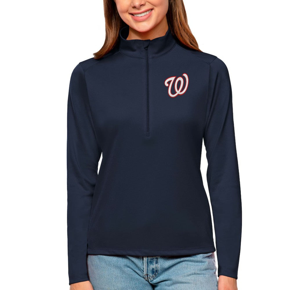 Washington Nationals Antigua Women's Tribute Quarter-Zip Pullover Top | MLB For sale