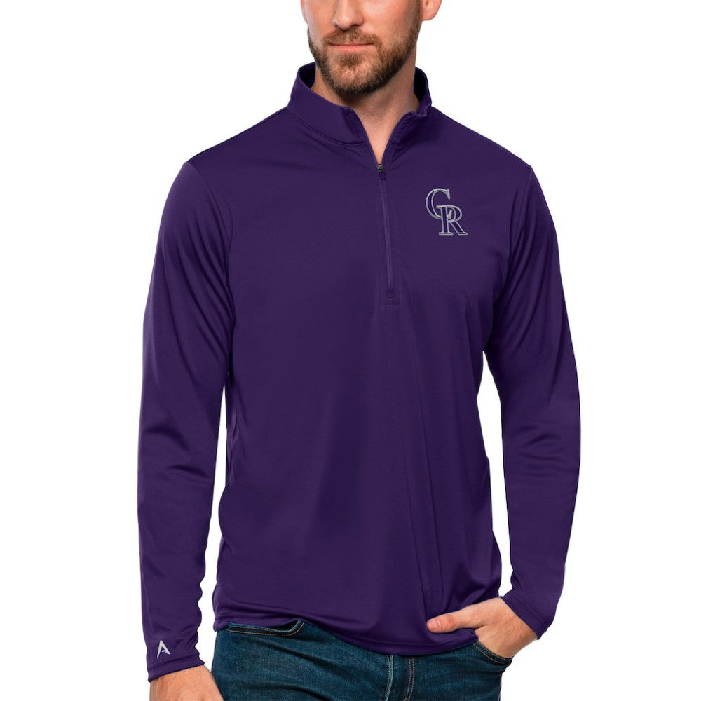 Colorado Rockies Antigua Tribute Quarter-Zip Pullover Top | MLB Sale