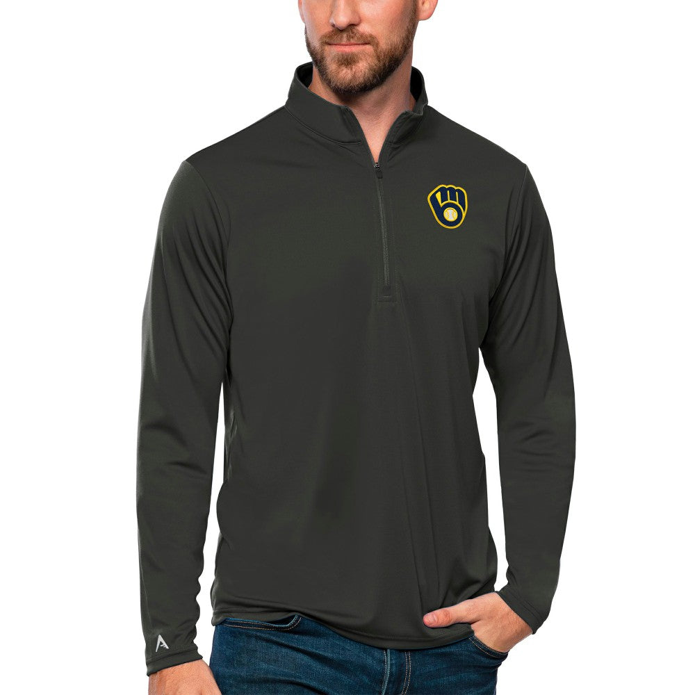 Milwaukee Brewers Antigua Tribute Quarter-Zip Pullover Top | MLB For sale