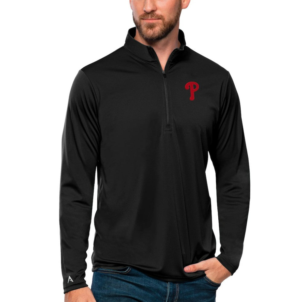 Philadelphia Phillies Antigua Tribute Quarter-Zip Pullover Top | MLB On Sale