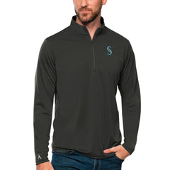 Seattle Mariners Antigua Tribute Quarter-Zip Pullover Top | MLB Shop