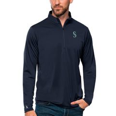 Seattle Mariners Antigua Tribute Quarter-Zip Pullover Top | MLB US