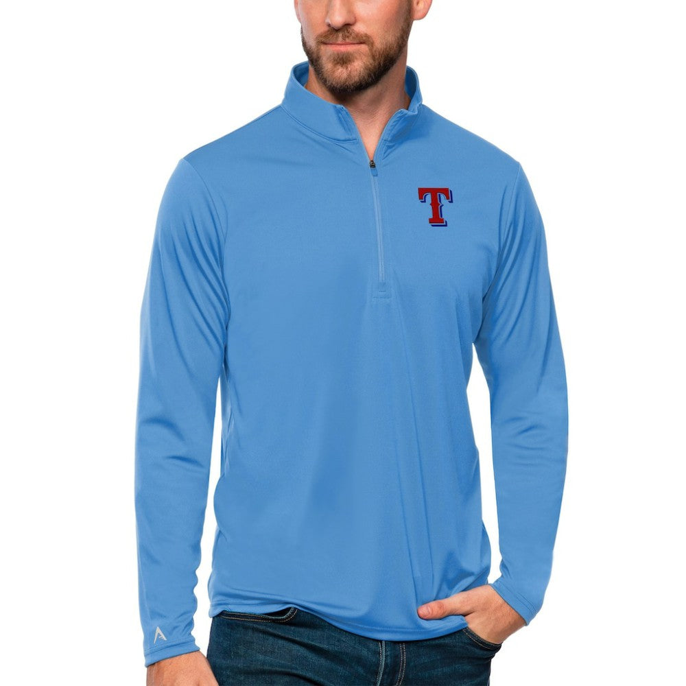 Texas Rangers Antigua Tribute Quarter-Zip Pullover Top | MLB Shop