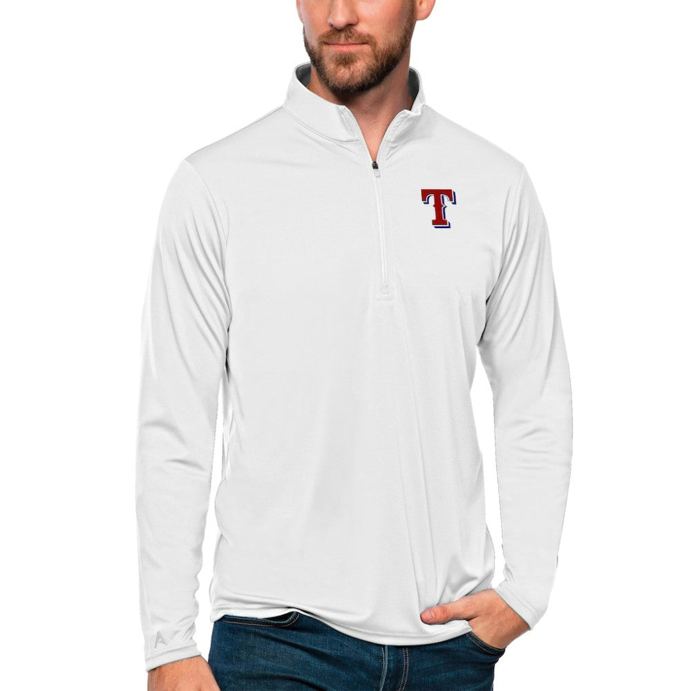 Texas Rangers Antigua Tribute Quarter-Zip Pullover Top | MLB Shop