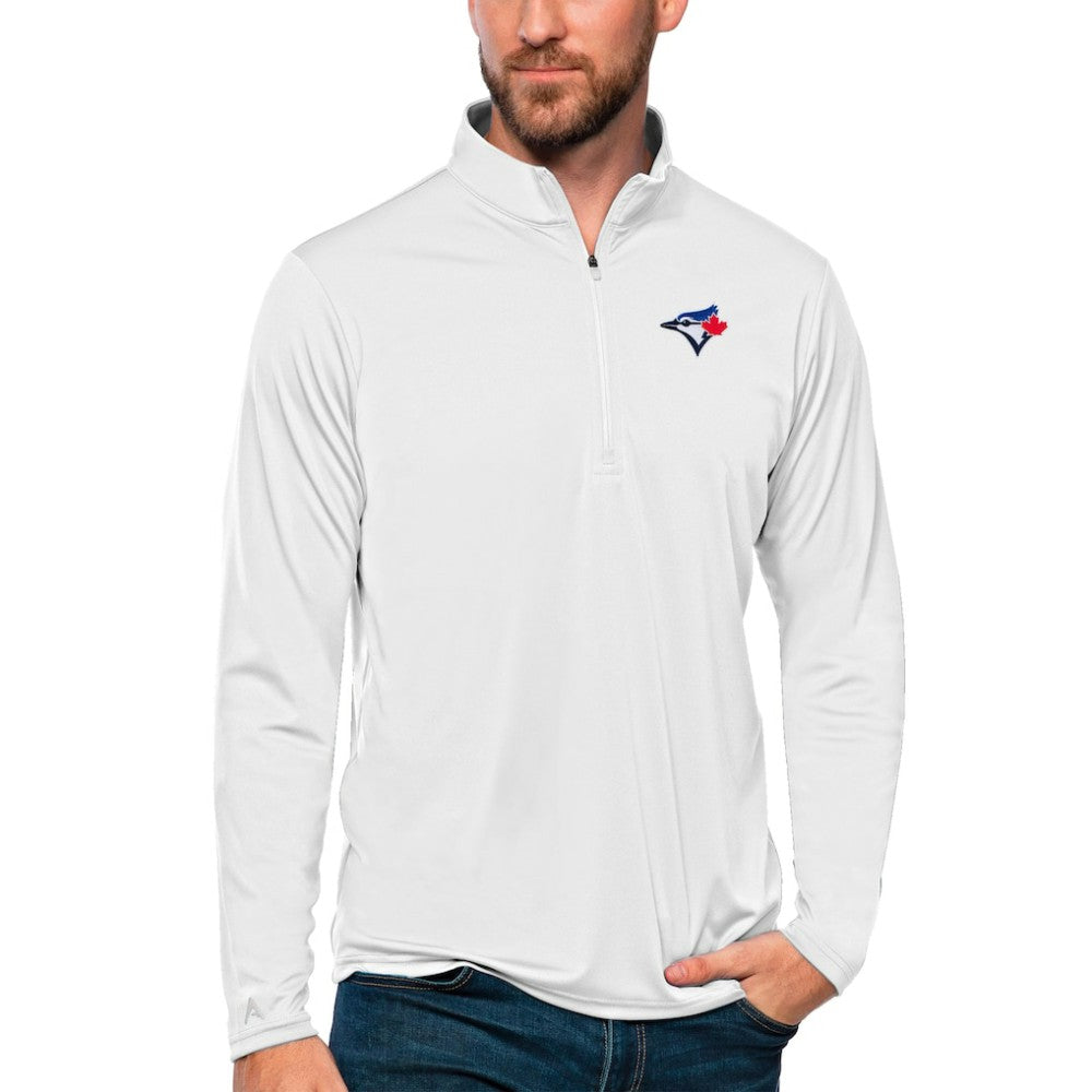 Toronto Blue Jays Antigua Tribute Quarter-Zip Pullover Top | MLB Outlet