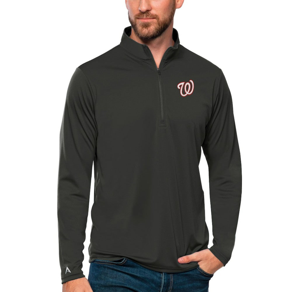 Washington Nationals Antigua Tribute Quarter-Zip Pullover Top | MLB On Sale