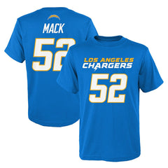 Los Angeles Chargers  Khalil Mack  Youth Mainliner Player Name & Number T-Shirt