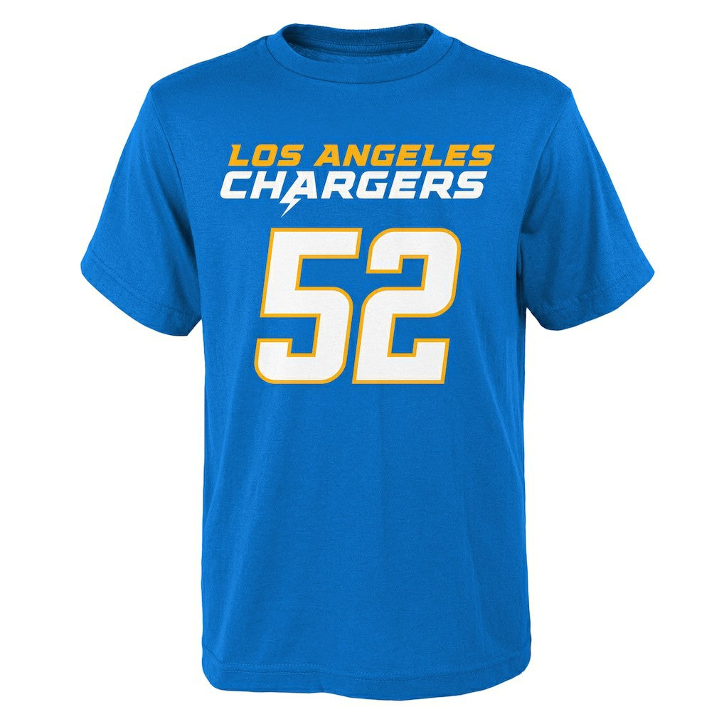 Los Angeles Chargers  Khalil Mack  Youth Mainliner Player Name & Number T-Shirt